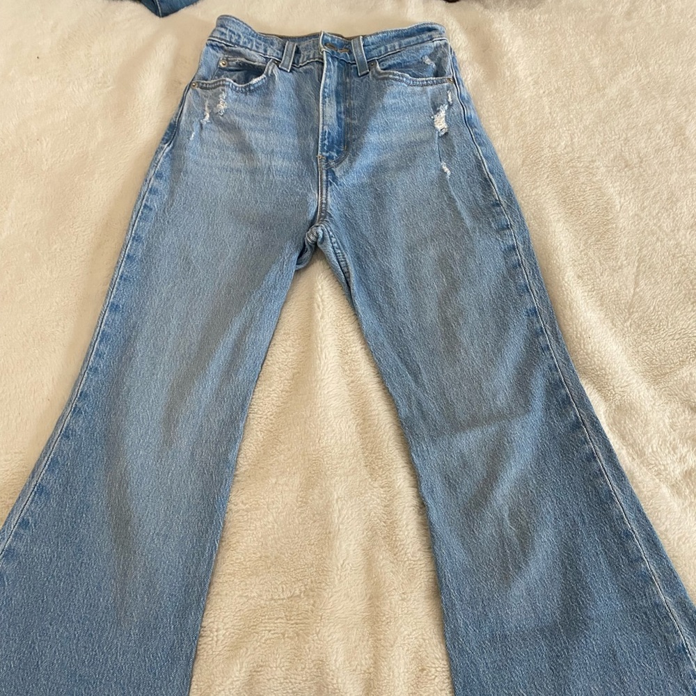 Womens levis 70s high rise flare jeans